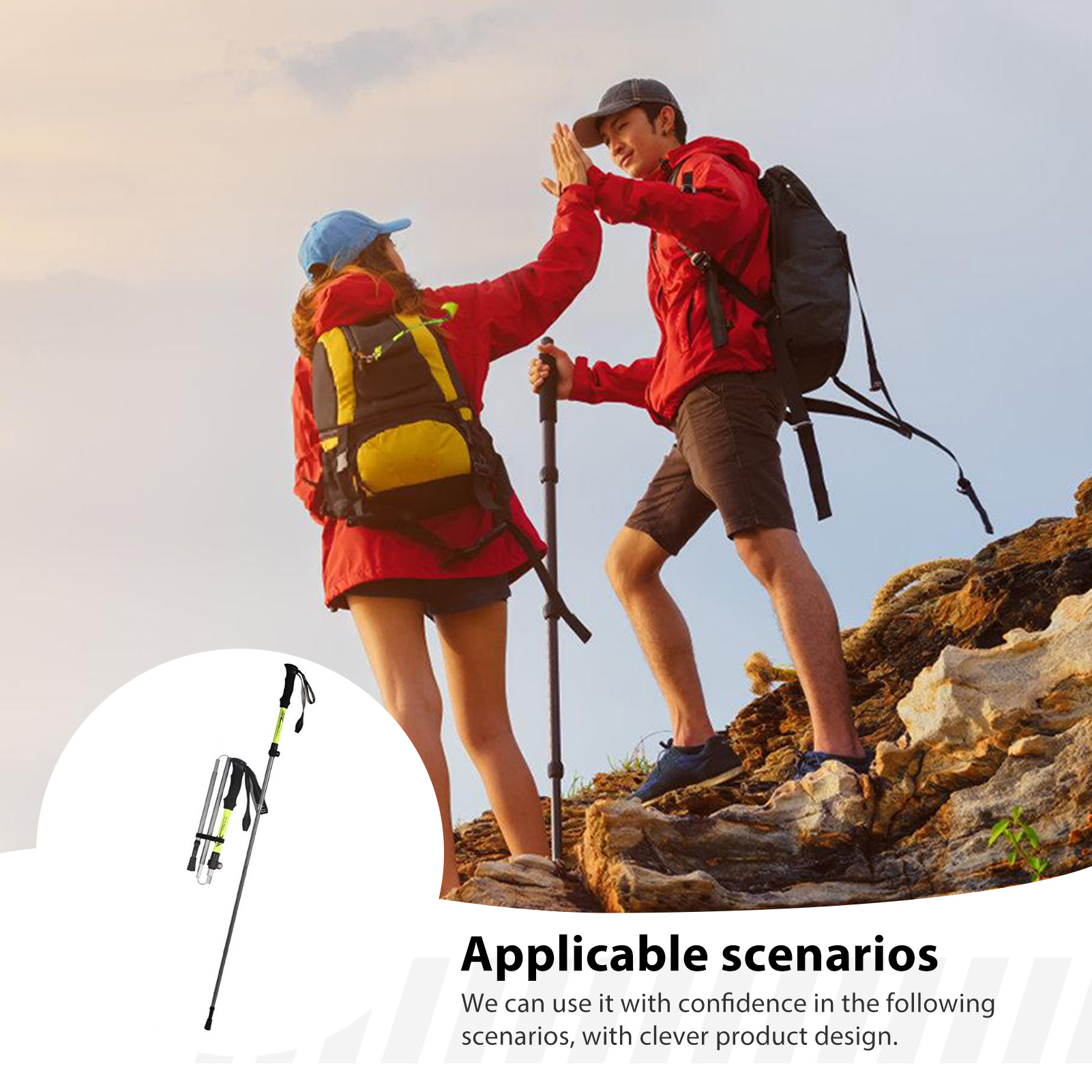 عصا مشي من سبائك الألومنيوم لل - مراجعة Outdoor Sport Climbing Gear وسعره
