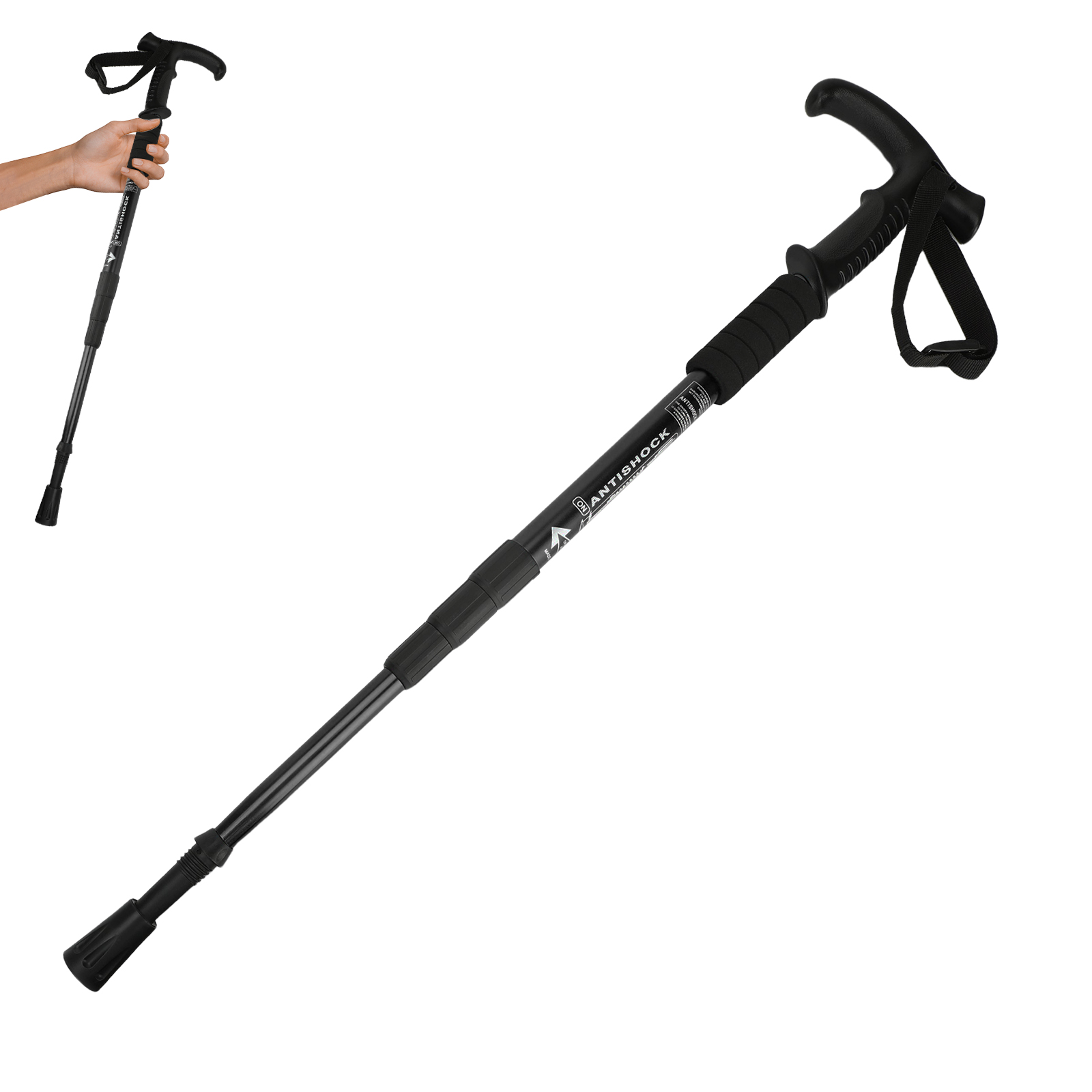 عصا مشي من سبائك الألومنيوم لل - مراجعة Outdoor Sport Climbing Gear وسعره