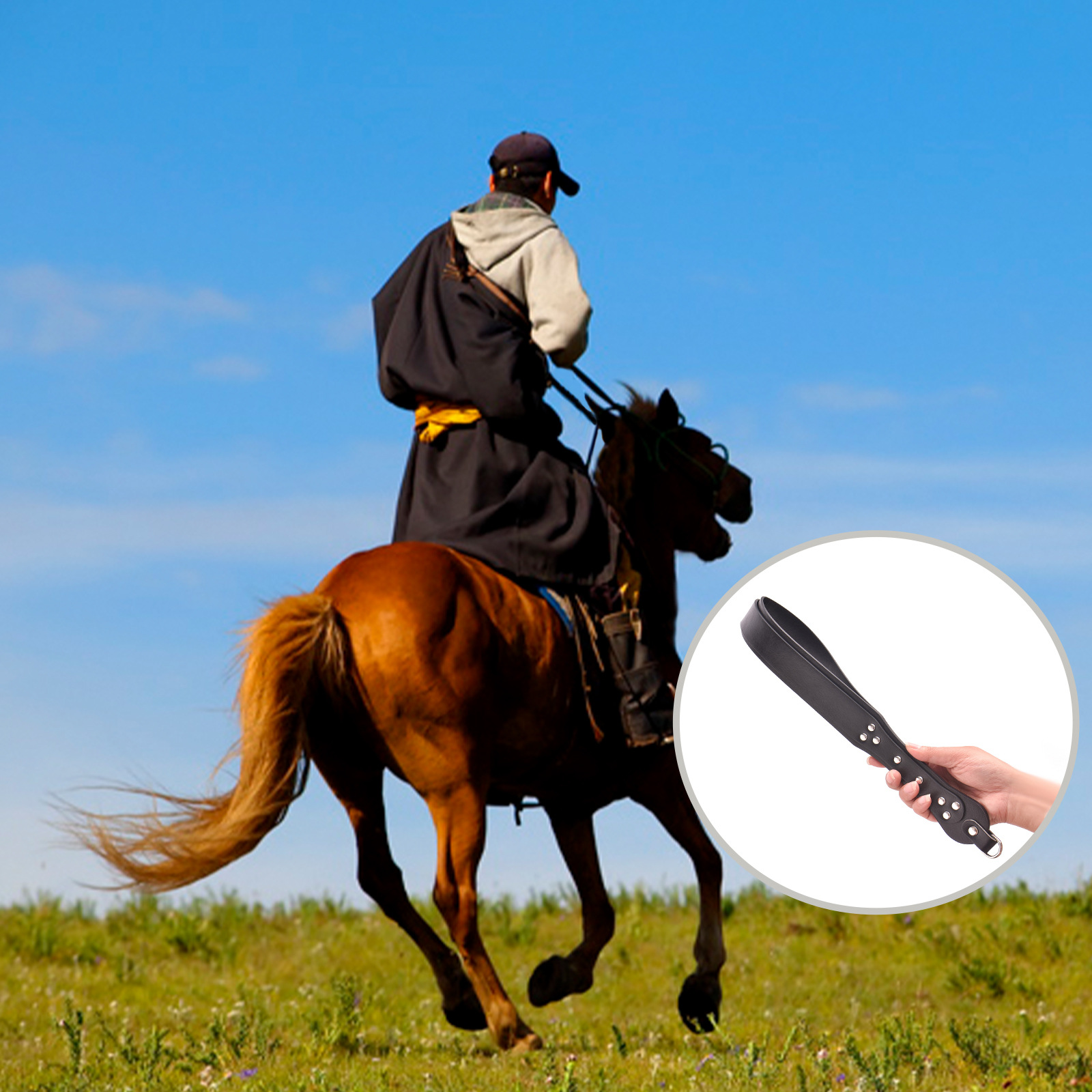 سوط تدريب الخيل من الجلد الصنا - مراجعة Riding Crop Dressage وسعره