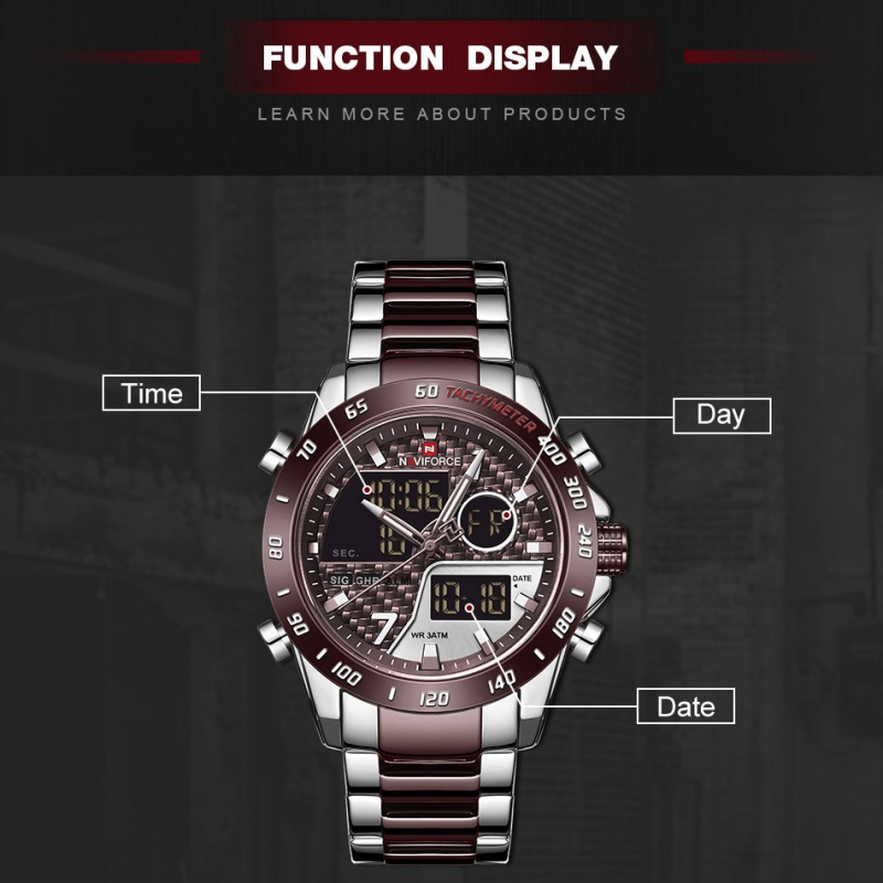 ساعة نافيفورس الجديدة للرجال،  - مراجعة Outdoor Sport Watch وسعره